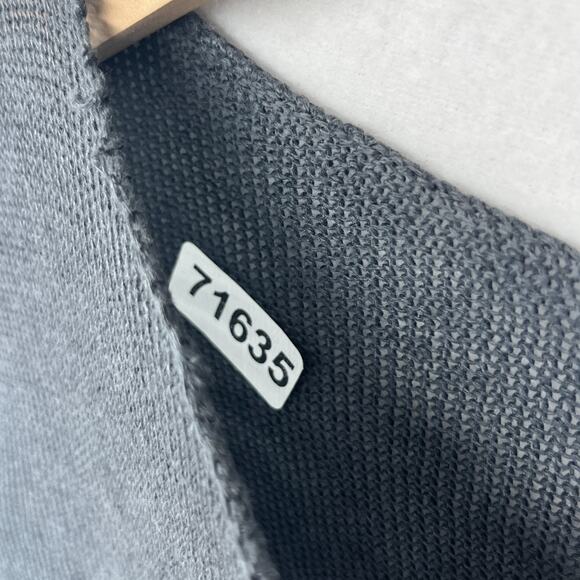 EILEEN FISHER Sweater S Linen Round Neck Pullover Jumper Sheer Gray - Picture 15 of 15